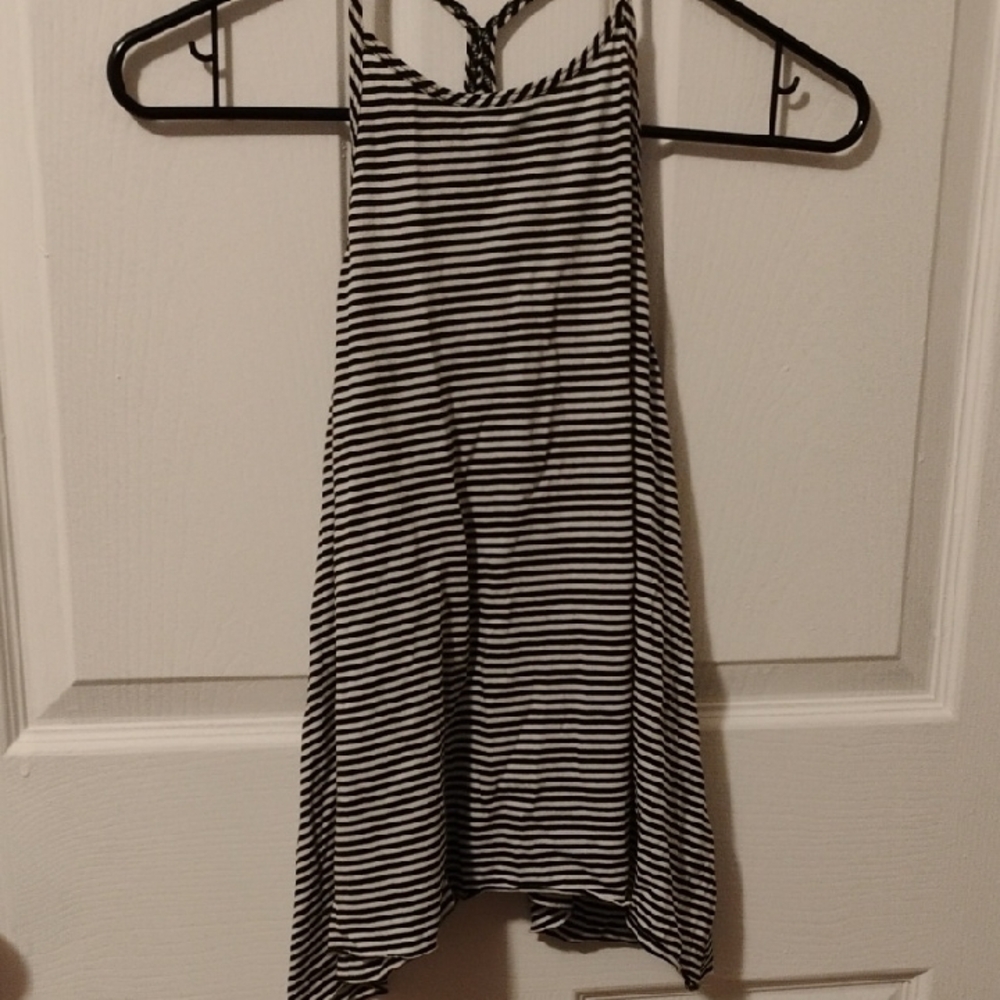 Black and White Striped Tank Top